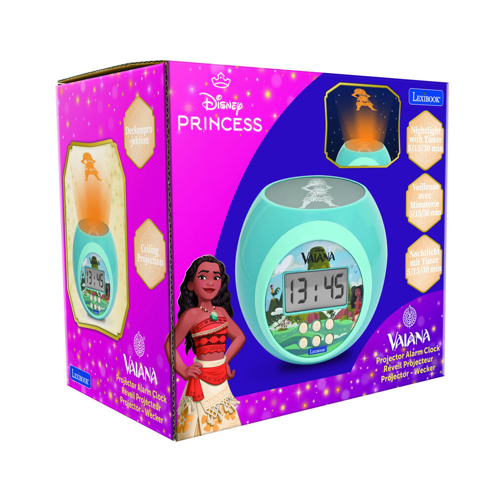 Imagen 4 - Reloj Despertador Proyector Vaiana Moana Disney