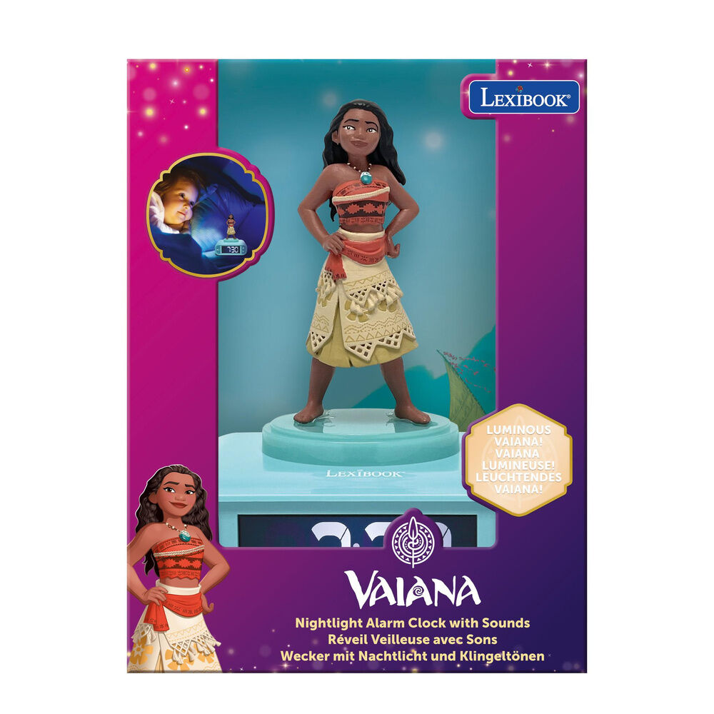 Imagen 5 - Reloj Despertador Luz Nocturna 3D Vaiana Moana Disney