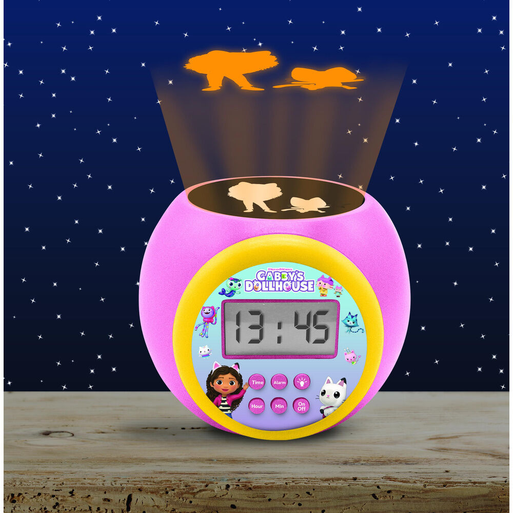 Imagen 5 - Reloj Despertador Proyector La Casa De Muñecas De Gabby