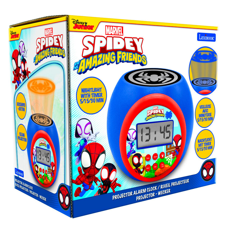 Imagen 6 - Reloj Despertador Proyector Spidey Marvel