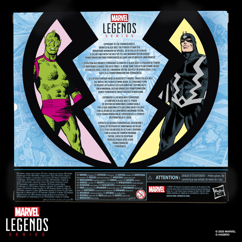 Imagen 14 - Blister 2 Figuras Black Bolt & Triton Inhumanos Marvel Legends Series 15Cm