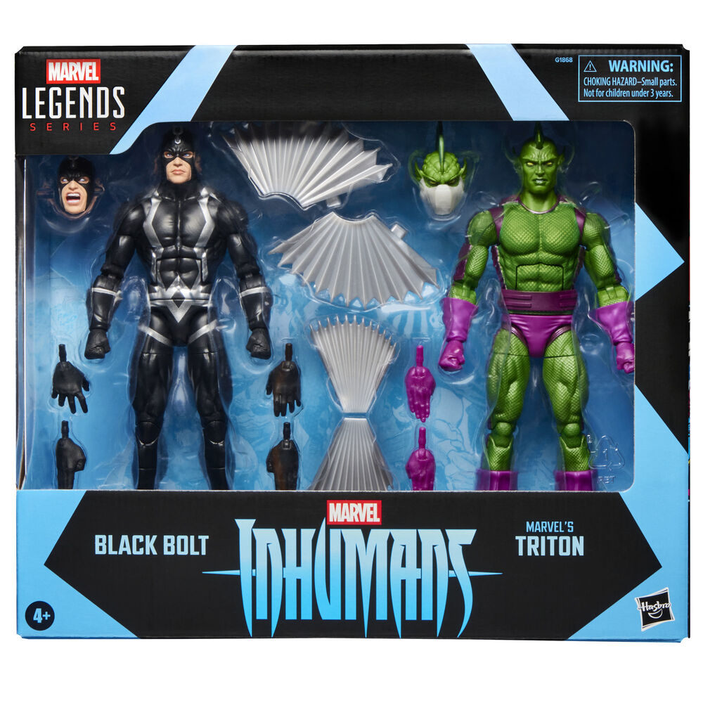 Imagen 1 - Blister 2 Figuras Black Bolt & Triton Inhumanos Marvel Legends Series 15Cm