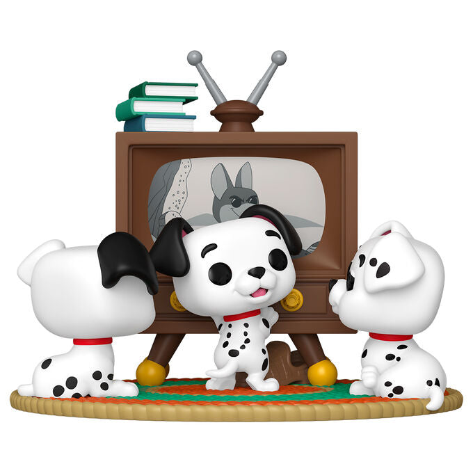 Imagen 1 - Figura Pop Moment Disney 101 Dalmatas Rolly Patch & Lucky With Tv
