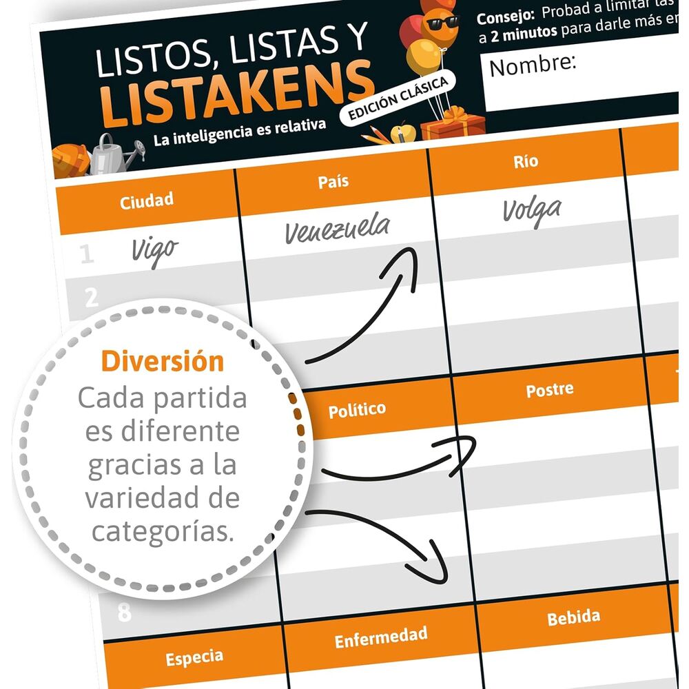 Imagen 3 - Juego Mesa Listos Listas Y Listakens Español