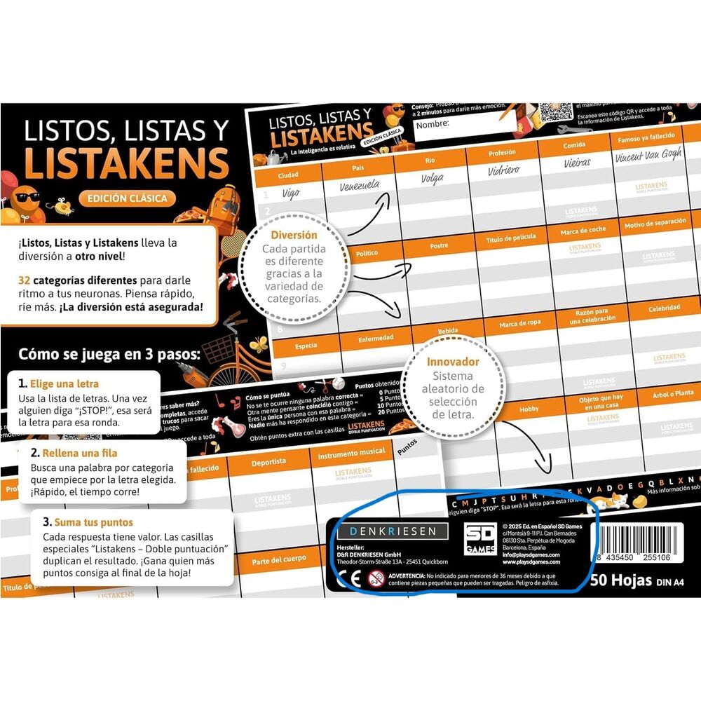 Imagen 4 - Juego Mesa Listos Listas Y Listakens Español