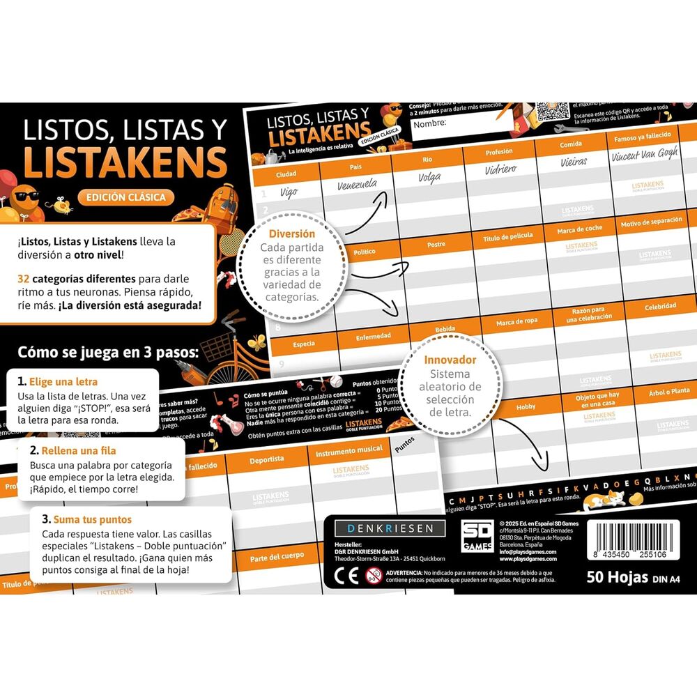 Imagen 5 - Juego Mesa Listos Listas Y Listakens Español