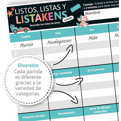 Imagen 3 - Juego Mesa Listos Listas Y Listakens Junior Español