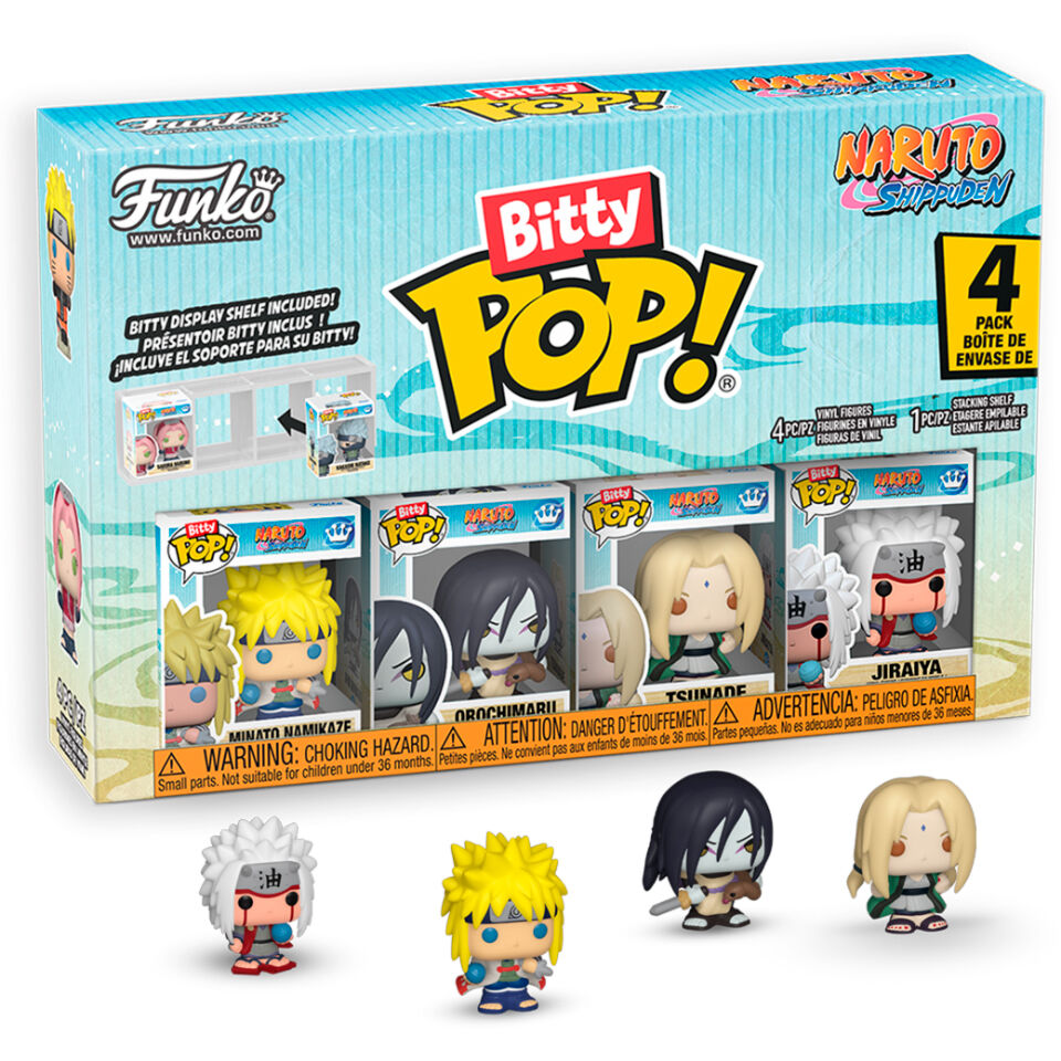 Imagen 1 - Blister 4 Figuras Bitty Pop Naruto Shippuden Team 2