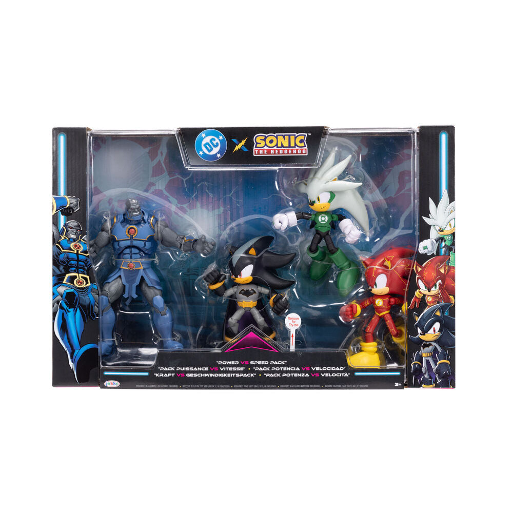 Imagen 1 - Blister 4 Figuras Sonic The Hedgehog Dc Comics 12Cm