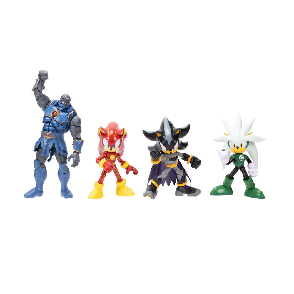 Imagen 2 - Blister 4 Figuras Sonic The Hedgehog Dc Comics 12Cm