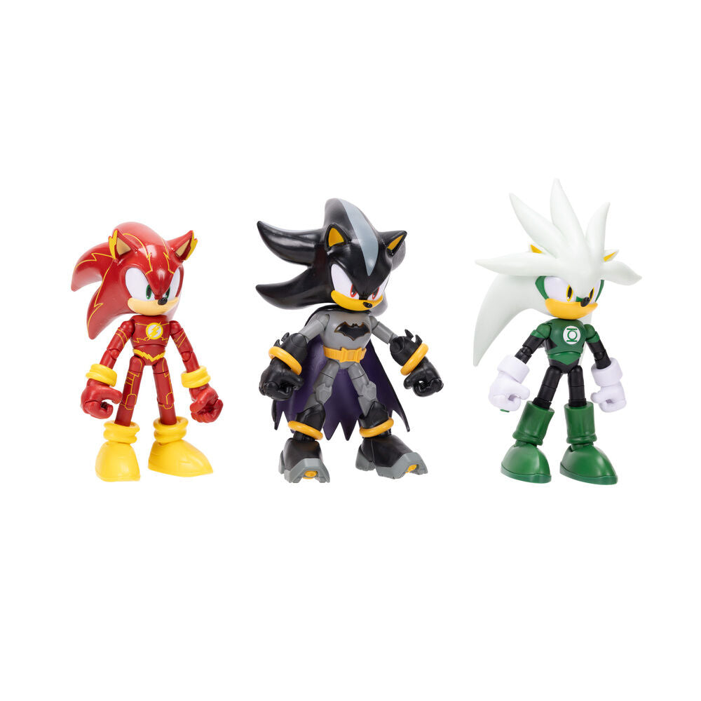 Imagen 4 - Blister 4 Figuras Sonic The Hedgehog Dc Comics 12Cm