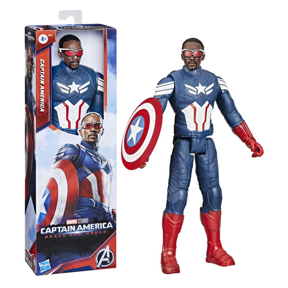 Imagen 1 - Figura Capitan America Titan Hero Los Vengadores Avengers Marvel 30Cm