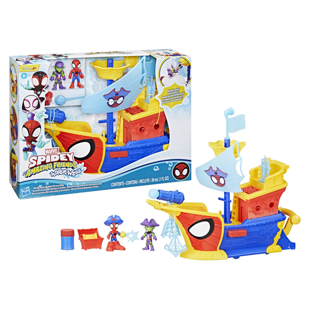 Imagen 1 - Barco Pirata Telaraña Y Burbujas Spidey Marvel