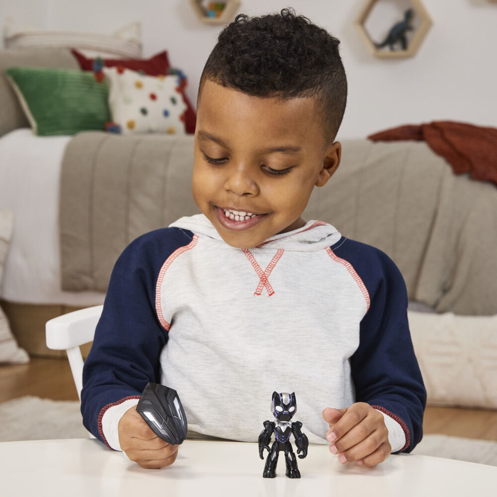 Imagen 5 - Figura Black Panther Iron Man Y Su Superequipo Marvel 7Cm