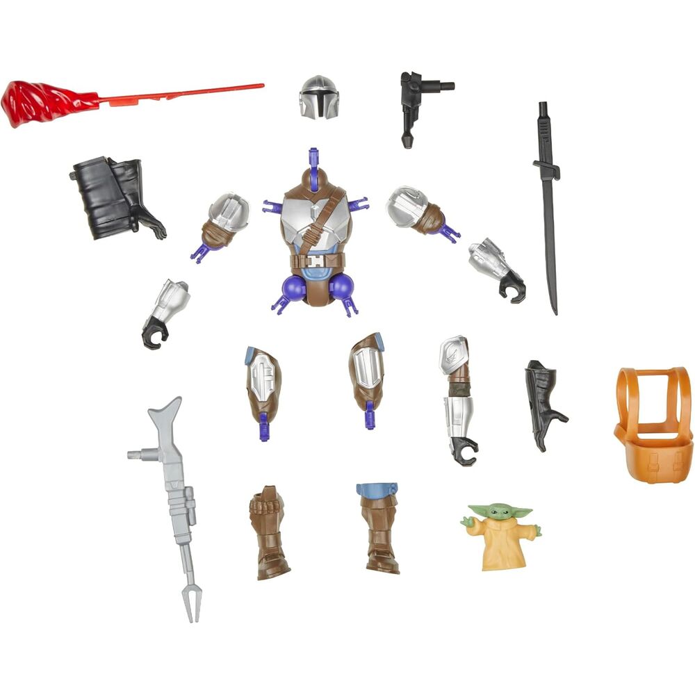 Imagen 3 - Figura The Mandalorian & Grogu Deluxe Mix Mashers Star Wars 12Cm