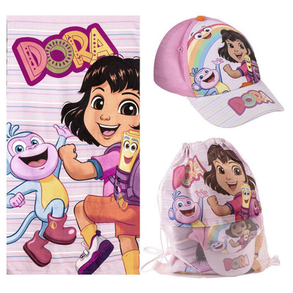 Imagen 1 - Set Toalla + Saco + Gorra Dora La Exploradora
