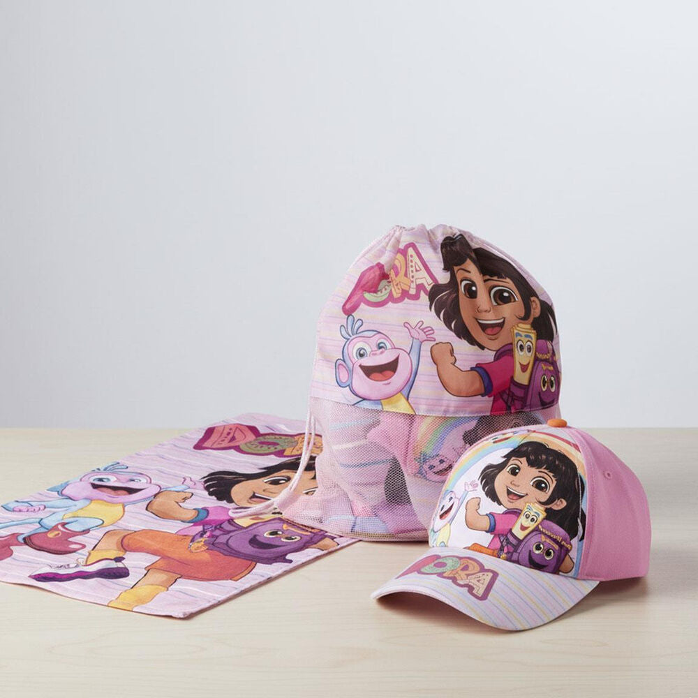 Imagen 5 - Set Toalla + Saco + Gorra Dora La Exploradora