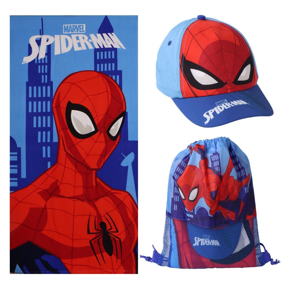 Imagen 4 - Set Toalla + Saco + Gorra Spiderman Marvel