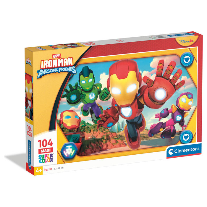 Imagen 1 - Puzzle Maxi Iron Man Y Su Superequipo Marvel 104Pzs
