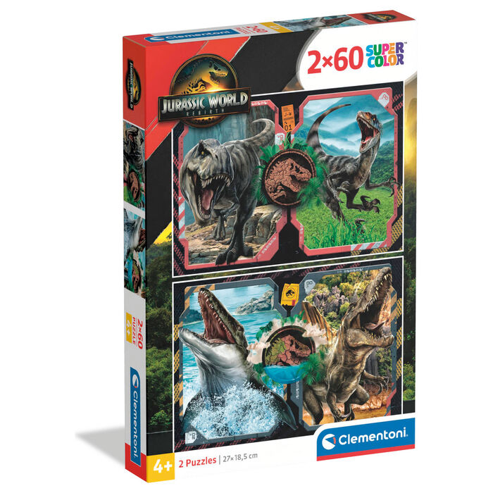 Imagen 1 - Puzzle Jurassic World 2X60pzs