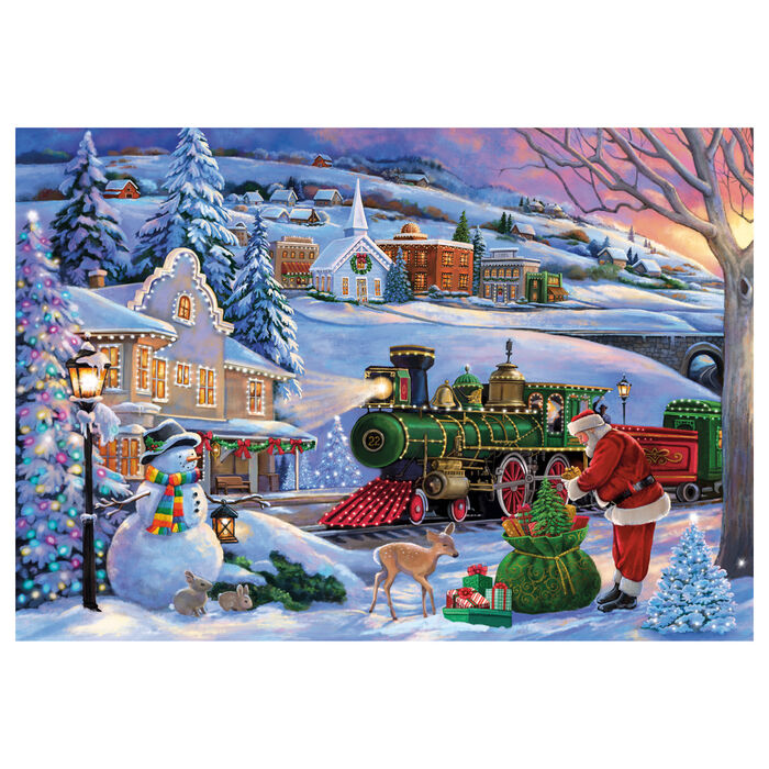 Imagen 2 - Puzzle Tren De La Navidad 500Pzs
