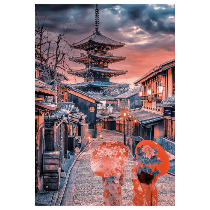 Imagen 2 - Puzzle Atardecer En Kioto 500Pzs