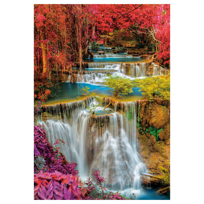 Imagen 2 - Puzzle Coloridas Cataratas Tailandesas 1000Pzs