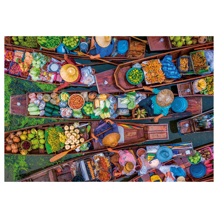 Imagen 2 - Puzzle Mercado Flotante Tailandes 1000Pzs