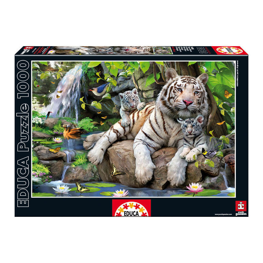 Imagen 1 de Puzzle Tigre Blancos De Bengala 1000Pzs