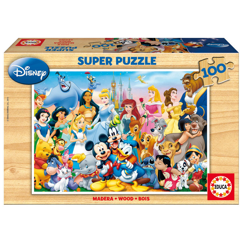 Imagen 2 de Puzzle El Maravilloso Mundo De Disney Madera 100Pzs