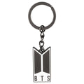 Llavero metálico oficial Logo BTS en blanco y negro