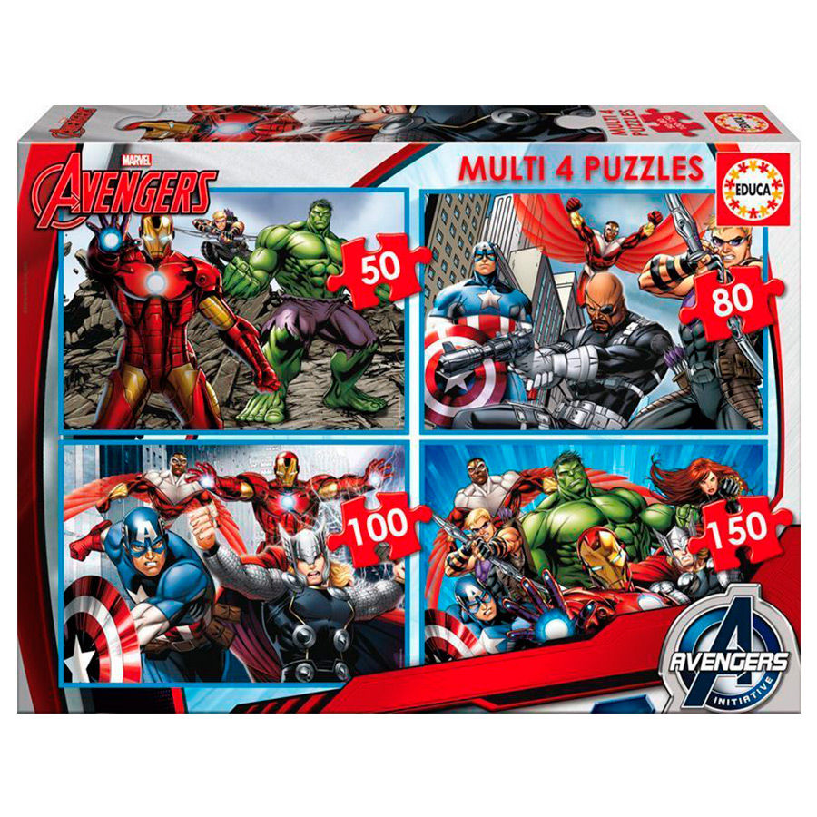 Imagen 1 de Puzzle Multi Vengadores Avengers Marvel 50-80-100-150Pzs