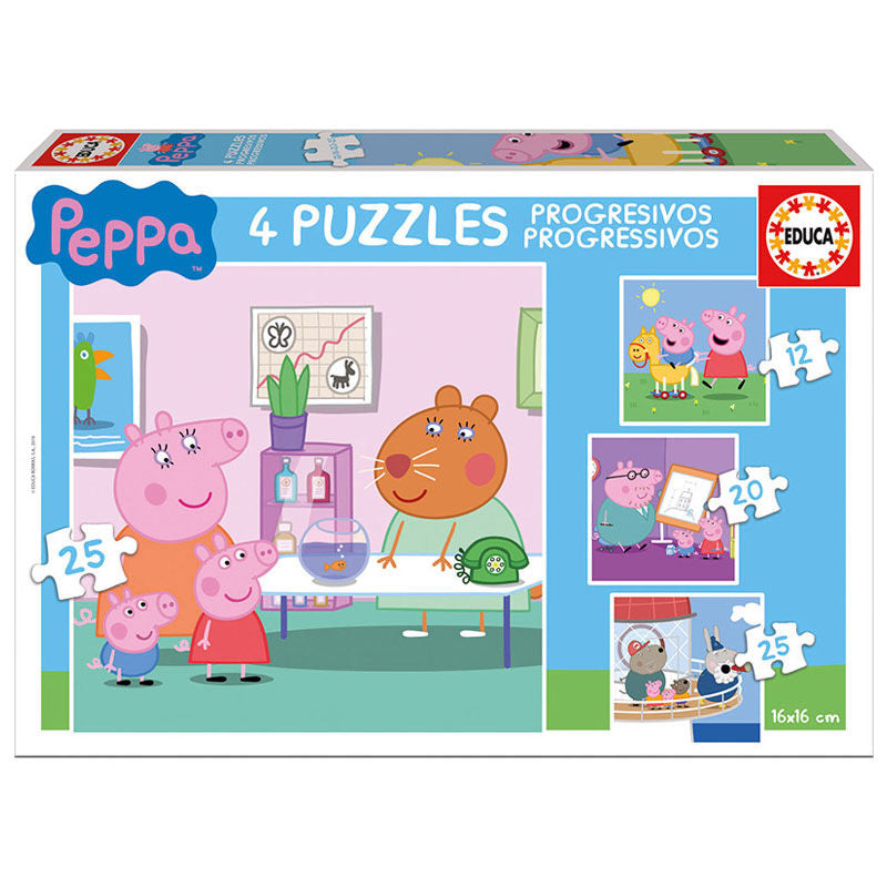 Imagen 1 de Puzzle Progresivo Peppa Pig 12-16-20-25Pzs