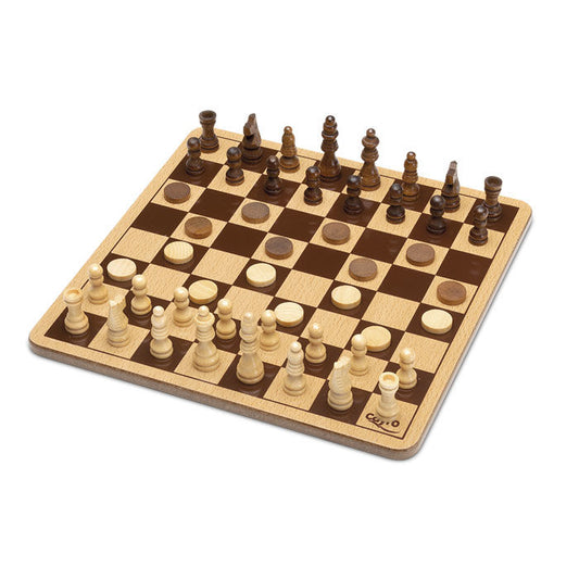 Imagen 1 - Juego Ajedrez Damas Madera