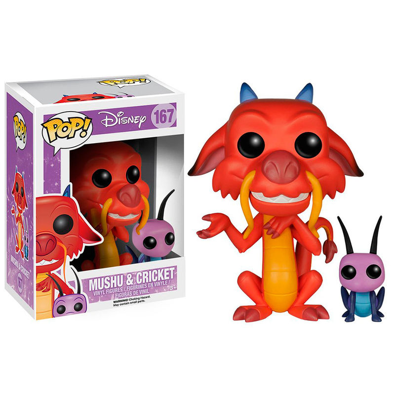 Imagen 1 - Figura Pop Disney Mulan Mushu & Cricket