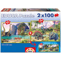 Imagen de Puzzle Dino World 2X100pzs parte de nuestra colección en Espadas y más, sitio oficial.