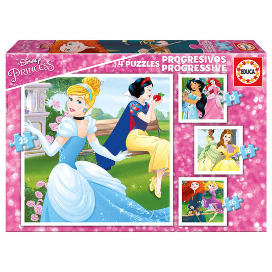 Imagen 1 de Puzzle Progresivo Princesas Disney 12-16-20-25Pzs