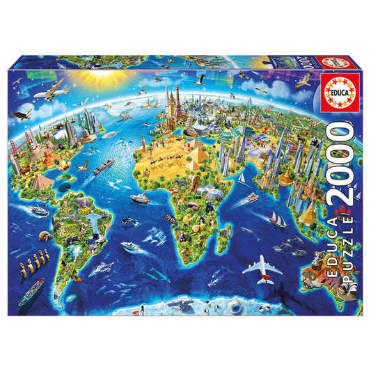 Imagen 1 de Puzzle Simbolos Del Mundo 2000Pzs