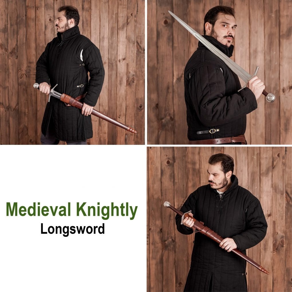 Hoja Medieval Tipo Xvi de Tipología Oakeshott Templada con Vaina de Cuero - Imagen 12