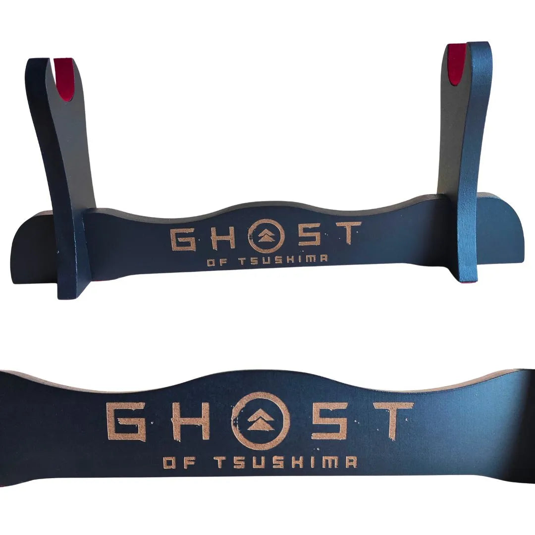 Katana Decorativa de Bambú Sable Azul de Sakai Espada de Jin de Ghost of Tsushima