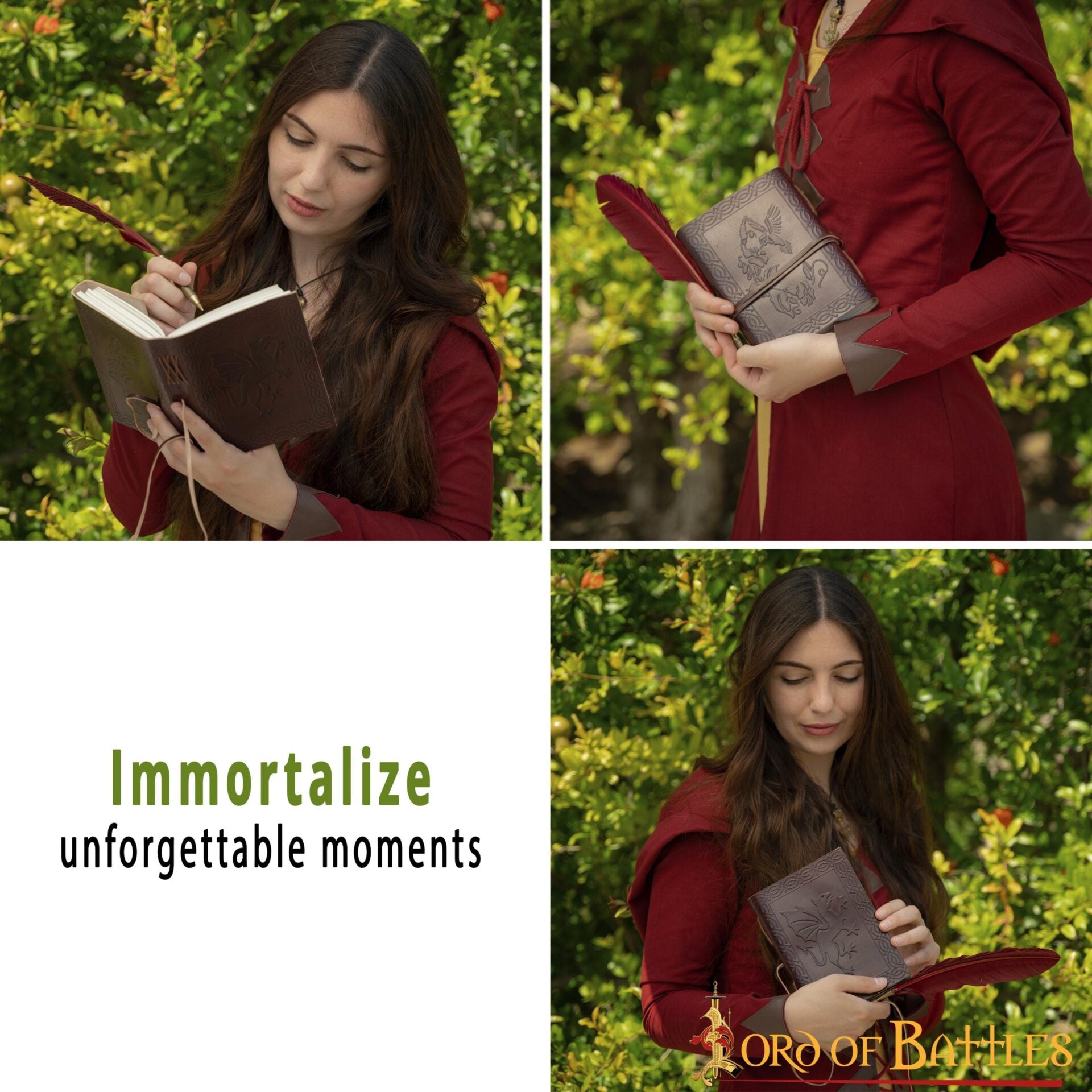 The Dragon Journal Agenda de Piel Auténtica Hecha a Mano - Imagen 5