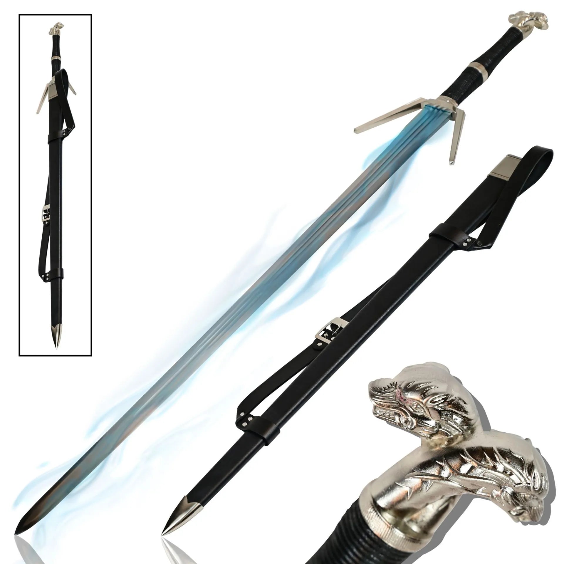 Imagen de Espada de Plata The Witcher Funcional parte de nuestra colección en Espadas y más, sitio oficial.