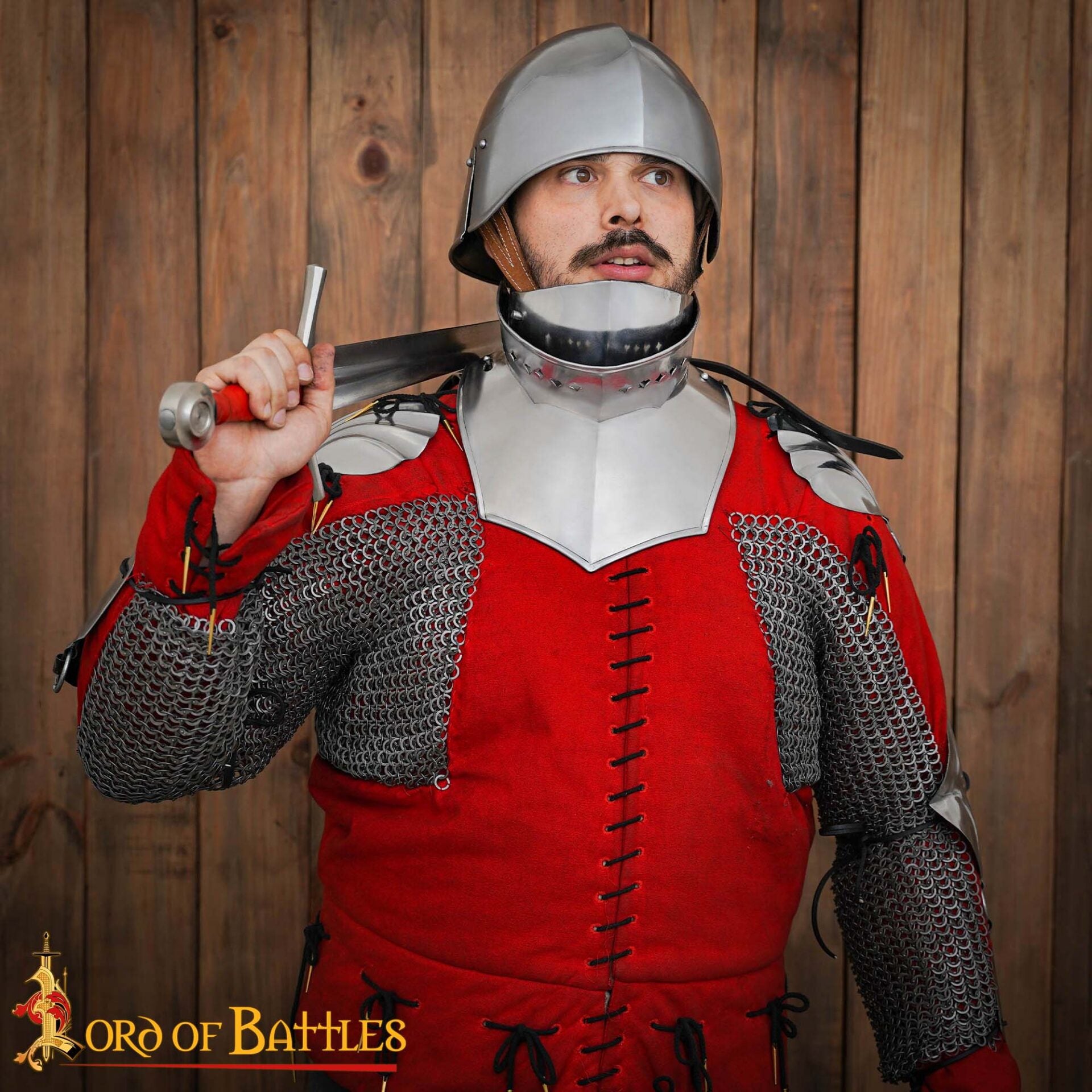 Bevor Medieval Siglo Xv Protección Garganta y Parte Inferior de la Cara - Imagen 2