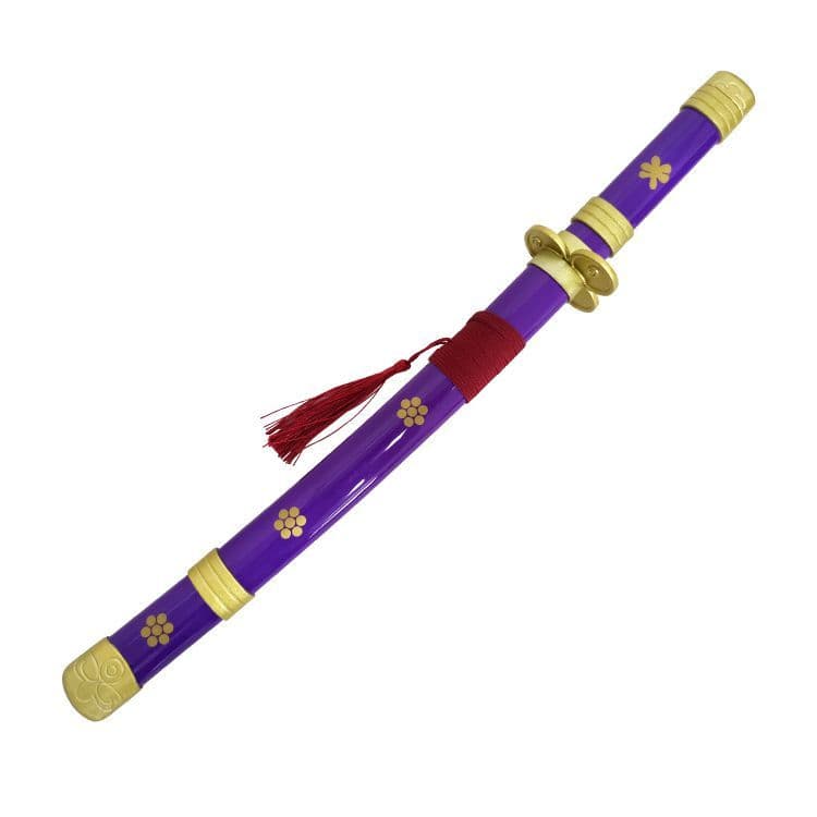 Imagen de Mini-Katana Enma Morada de Zoro de One Piece parte de nuestra colección en Espadas y más, sitio oficial. Esta imagen describe  Tanto