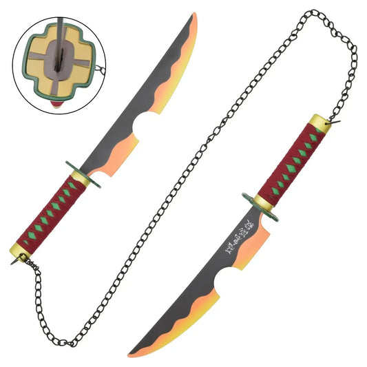 Miniature Pair of Tengen Uzui Decorative Swords - Demon Slayer