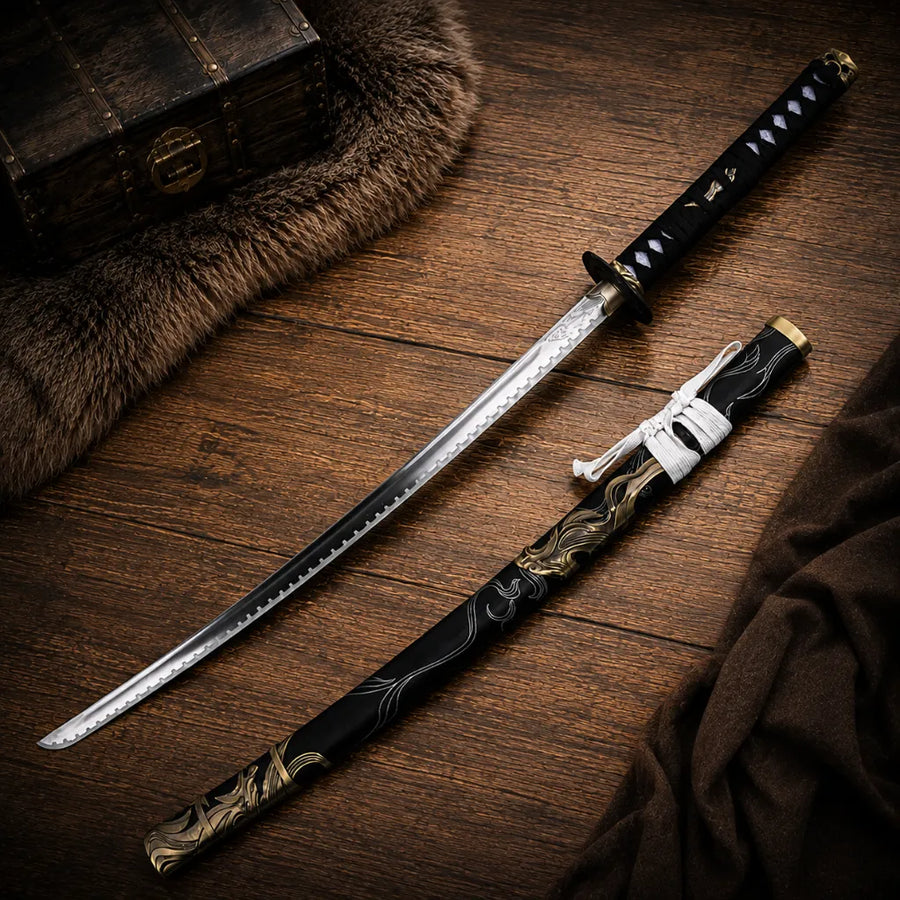 Katana Decorativa Los Lobos Gemelos - Ghost of Yotei