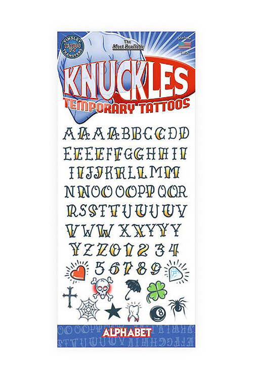 Imagen única de: Kit De Tatuaje Temporal De Nudillos Del Alfabeto