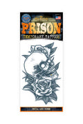 Imagen única de: Tatuaje Temporal De Prisión De Calavera Y Rosas