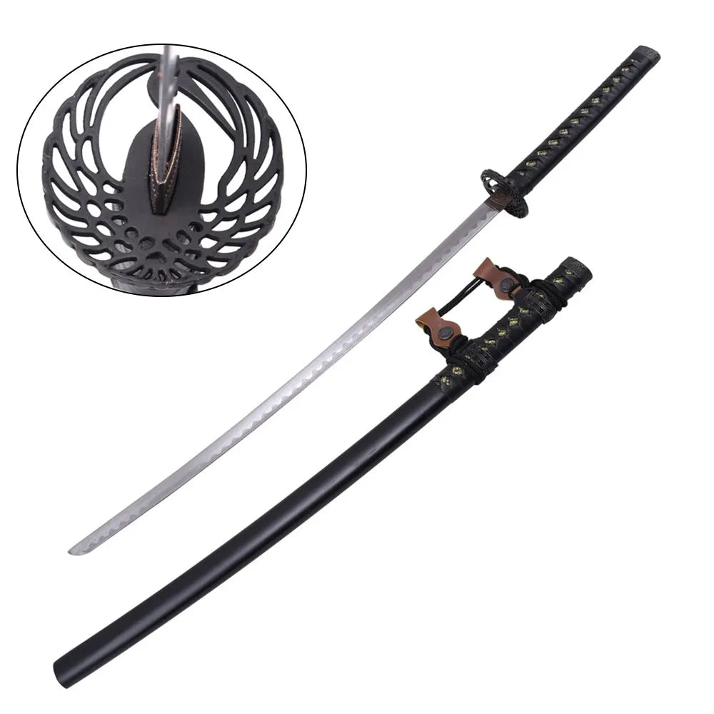 Katana Decorativa Japonesa con Hoja de Acero y Vaina de Madera