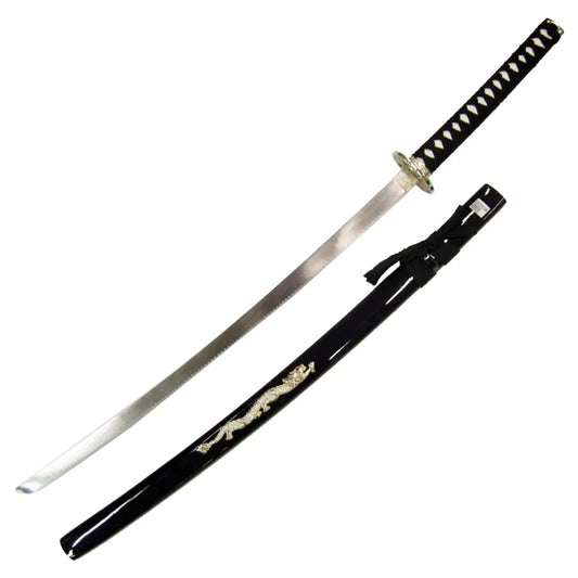 Decorative Japanese Katanas – Black and Red - Diamond Dragon